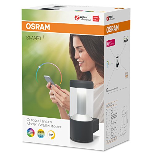 Osram Smart+ ZigBee LED Außen-/Wandleuchte, dimmbar, warmweiß bis tageslicht, RGB Farbwechsel, Alexa kompatibel - 4