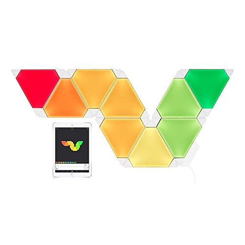 nanoleaf Light Panels Rhythm Starter Kit - 9x Modulare Smarte LED & Sound Modul - Lichtpanels mit App Steuerung [Erweiterbar , 16 Millionen Farben , Alexa kompatibel , Plug and Play , iOS (Apple Home Kit kompatibel) & Android] - 8