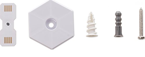 nanoleaf Schraubenbefestigungs-Kit für das Light Panel [12 Dübel für Gips | 12 Dübel für Beton | 12 Schrauben | 12 Halterplatten | 4 flexible Verbindungsstücke] - NL25-0001, Weiß - 7
