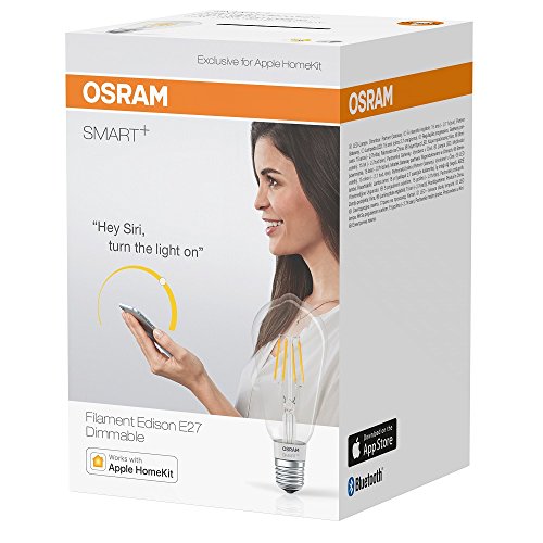 Osram Smart+ LED Filament Edison Apple HomeKit Lampe, mit E27 Sockel, dimmbar, ersetzt 50W Glühbirne, Warmweiß - 5