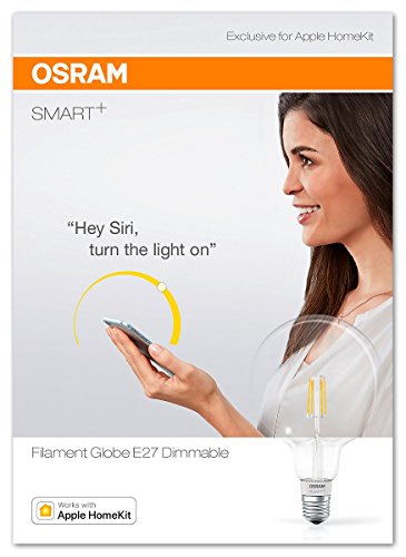 Osram Smart+ LED Filament Globe Apple HomeKit Lampe, mit E27 Sockel, dimmbar, ersetzt 50W Glühbirne, Warmweiß - 4