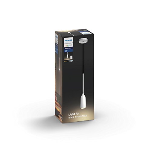 Philips Hue Devote LED Pendelleuchte, inkl. Dimmschalter, dimmbar, alle Weißschattierungen, steuerbar via App, kompatibel mit Amazon Alexa (Echo, Echo Dot), weiß - 2