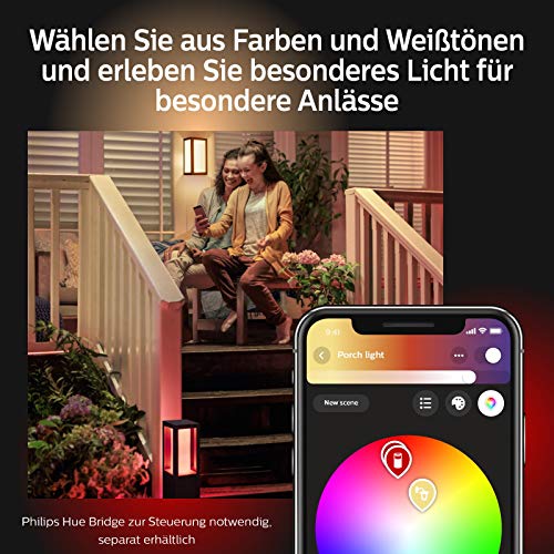 Philips Hue Impress LED Wandleuchte Schmal Outdoor - 9