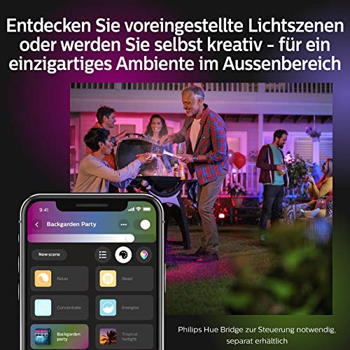 Philips Hue Impress LED Wandleuchte Schmal Outdoor - 10