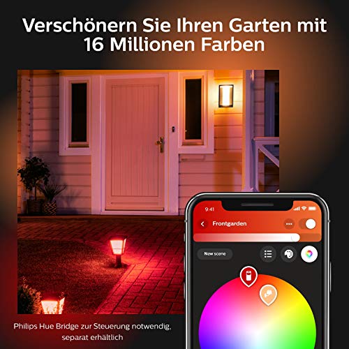 Philips Hue Impress LED Wandleuchte Breit Outdoor - 8