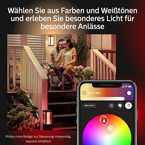 Philips Hue Impress LED Wandleuchte Breit Outdoor - 9